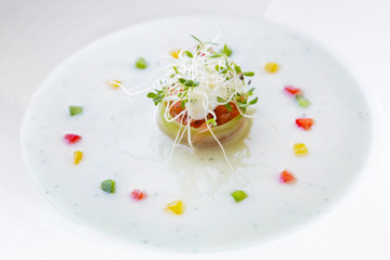 Exquisite dish, creative restaurant meal concept, haute couture food