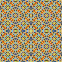Nontrivial bright color abstract  geometric pattern, vector seamless, can be used for printing onto fabric, interior, design, textile, covers, background, paper, tile, towel, carpet, border