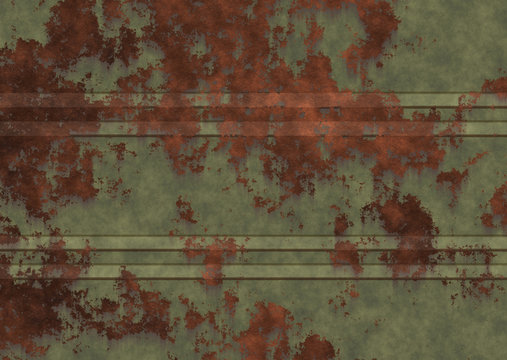 rusty wall with bumbs