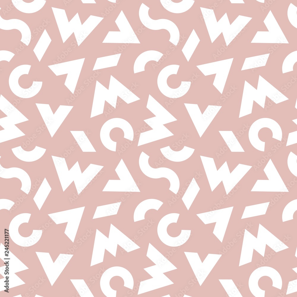 Poster abstract pale pink and white colored background. vector seamless pattern with modern graphic element