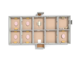 Color floor plans