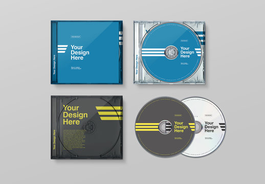 CDs and Cases Mockup