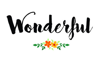 Floral print with slogan in vector.