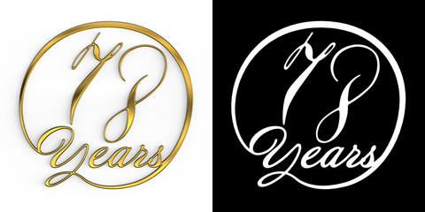 Obraz premium Golden number seventy-eight years