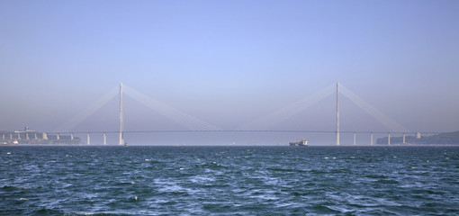 Russian bridge in Vladivostok. Russia