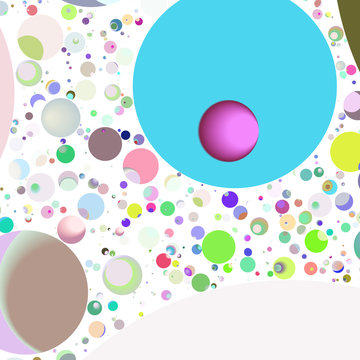 Multicolored geometric circle abstract background seamless pattern
