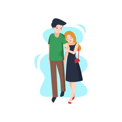 Young couple in love spends time on a date.