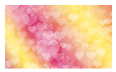 Heart shaped holiday blurred bokeh background. Valentine background.