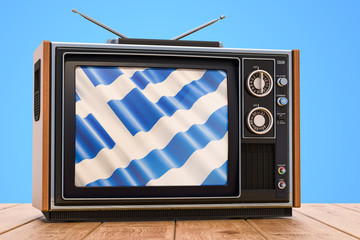 Greek Television concept, 3D rendering
