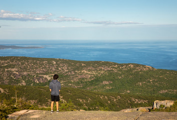 Obraz premium On Top of Cadillac Mountain in Maine on Acadia National Park