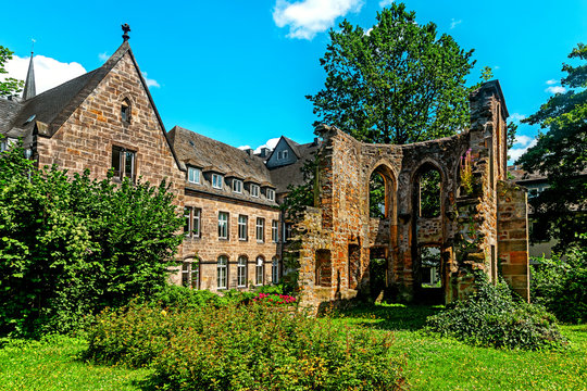 Remnants of old medieval buildings in Marburg.