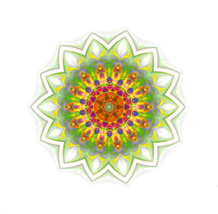 abstract futuristic colorful pattern isolated on white background