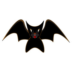 Wonderful design of a cartoon bat on a white background