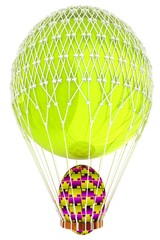 Hot Air Balloon with Easter egg. 3d render