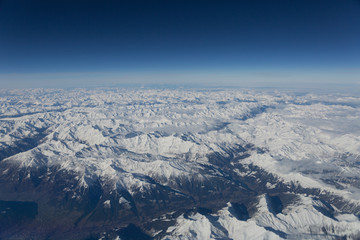 aerial view over the Alps near Bolzano