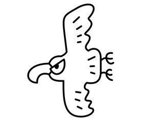 空飛ぶ鳥模様足(線画)