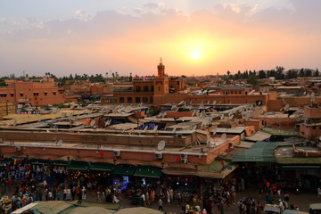 Plaza de Yamaa el Fna, Marrakech, Marruecos, Africa