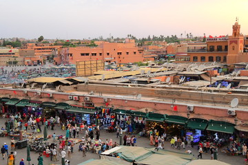 Plaza de Yamaa el Fna, Marrakech, Marruecos, Africa