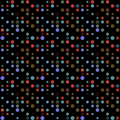 Seamless abstract pattern background with a variety of colored circles.