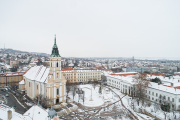 Obraz premium Bird eye view of Szekszard