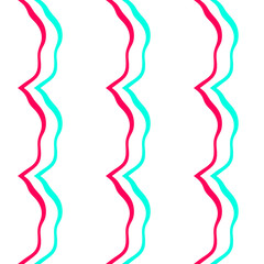 Seamless pattern background with multi-colored wavy lines.