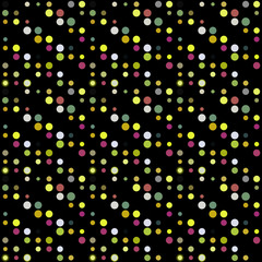 Seamless abstract pattern background with a variety of colored circles.