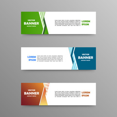 Vector set of color banners , abstract design