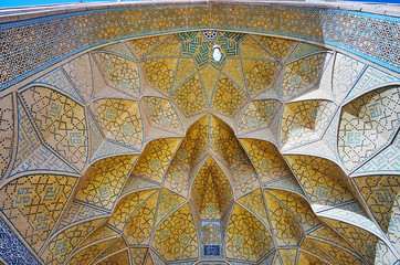 The muqarnas of the West portal of Jameh Mosque, Isfahan, Iran