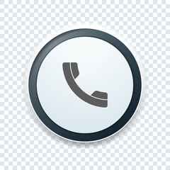 Contact Call Phone button illustration Transparent Vector background