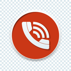 Contact Call Phone button illustration Transparent Vector background