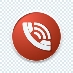 Contact Call Phone button illustration Transparent Vector background