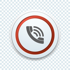 Contact Call Phone button illustration Transparent Vector background