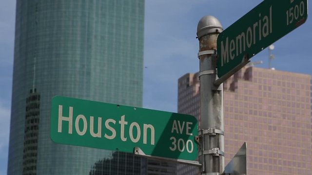 street sign in houston texas