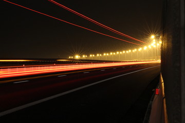 Fototapeta na wymiar highway at night