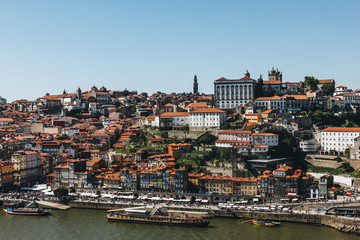Fototapeta na wymiar Scenic view of Porto old town and Douro river