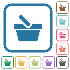 Shopping basket simple icons