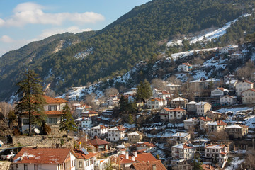 Fototapeta na wymiar Goynuk / Bolu / Turkey, winter season landscape. Travel concept photo.
