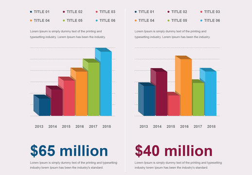 2 3D Bar Graphs Infographic