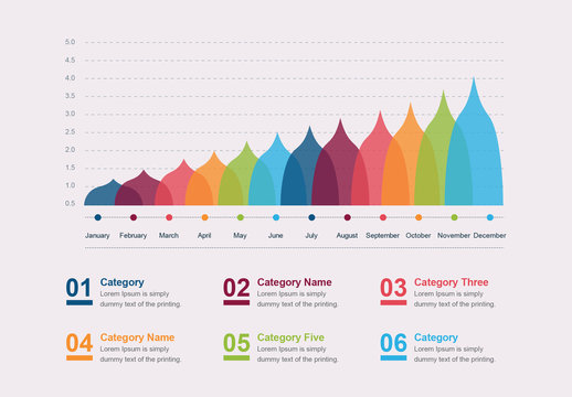 Mountain Bar Graph Infographic