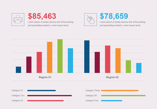 Multicolored Bar Graph Infographic