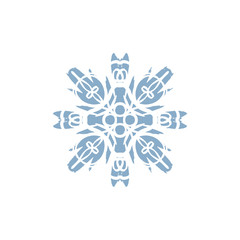 Vector snowflake, stylized ink drawing, simple brush paint, ornate star, holiday symbol, hand drawn