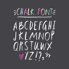 Hand drawn font set. ABC, alphabet. Clipart, isolated vector letters and decor elements.