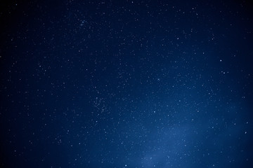 Night sky with lot of stars, space background, astrophoto with long exposure