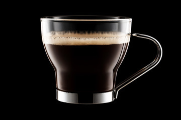 Coffee cup isolated on black background