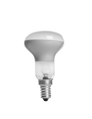 New light bulb for lamp on white background