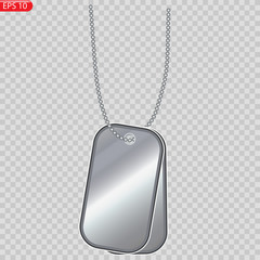 Fototapeta premium Army badge on chain