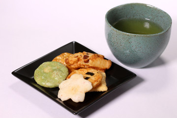 おかきとお茶