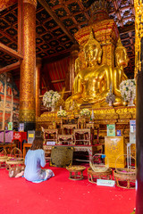 Fototapeta na wymiar Wat Phumin or Phu Min Temple, The famous ancient temple in Nan province, Northern part of Thailand