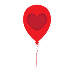 Isolated balloon with a heart. Vector illustration design