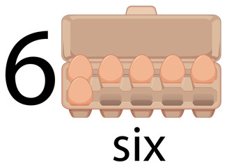 Six egg in carton